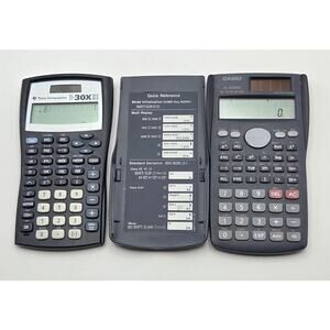 Solar Casio S-V.P.A.M FX-300MS & Texas Instruments TI-30XIIS Tested And Working